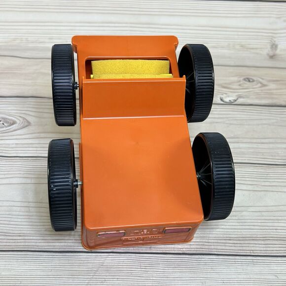 VTG Tupperware Tupper Toys Pick Em Up Truck Orange w/9 Number Cubes 70s Toy Car - Picture 8 of 13